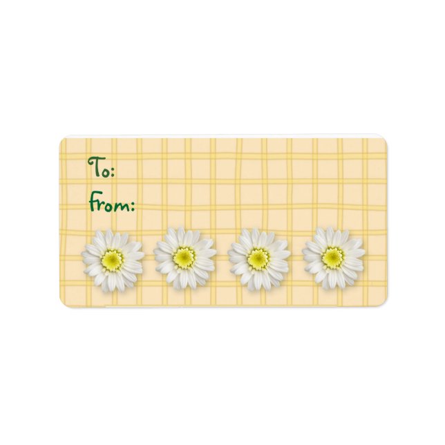 Étiquette Faisceaux Plaid Jaune (Devant)