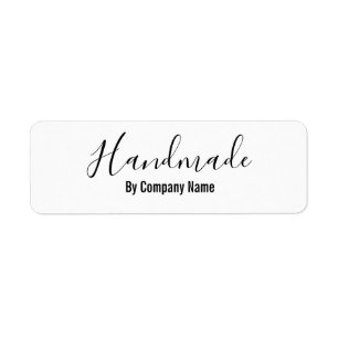 Étiquette Fait main en élégante écriture cursive par Nom de