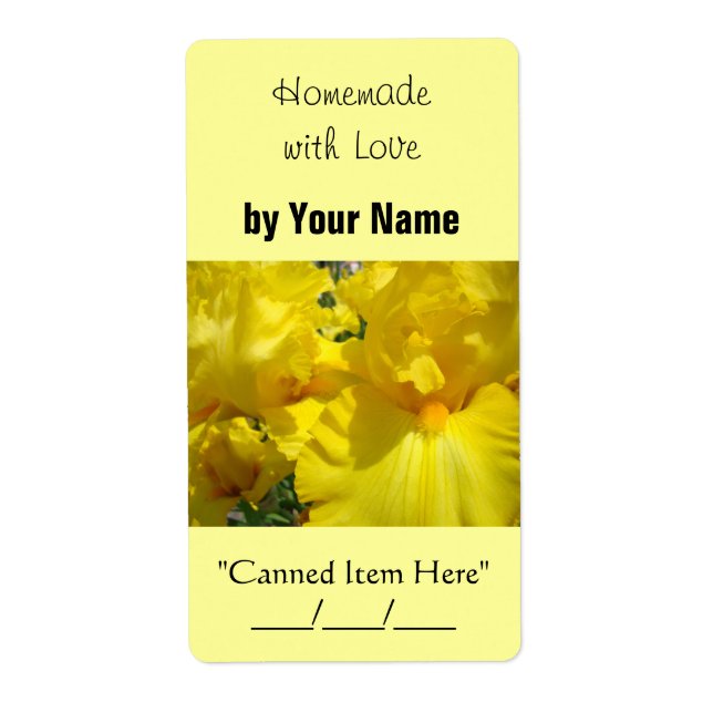 Étiquette Fait maison avec amour coutume Canning Jar Étiquet (Devant)