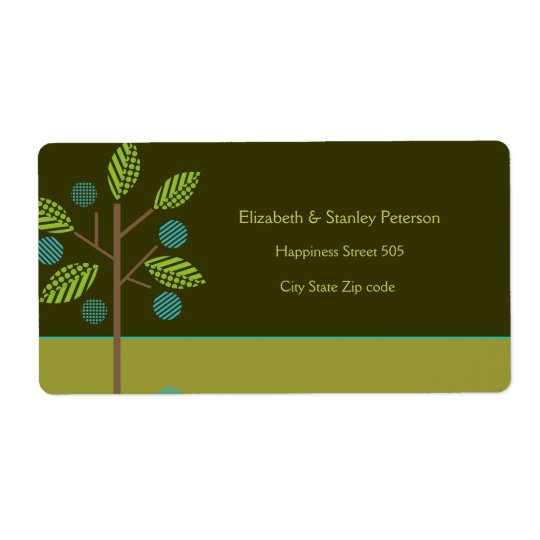 Étiquette fait sur commande de mariage de automne