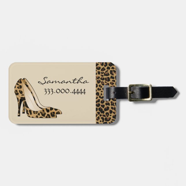 Étiquette faite sur commande à la mode de bagage (Devant horizontal)