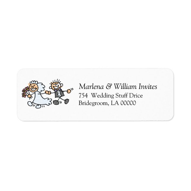Étiquette Faites-le vous-même Mariage Invitation Enveloppes  (Devant)