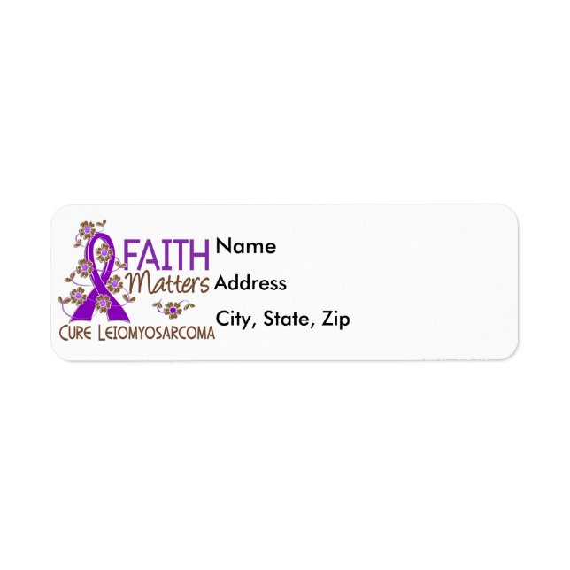 Étiquette Faith Matters 3 Leiomyosarcoma (Devant)