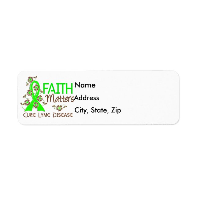 Étiquette Faith Matters 3 Maladie de Lyme (Devant)