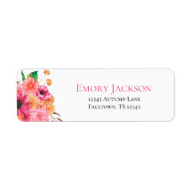Fall Dahlias Return Address Labels