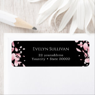 Étiquette Falling petals return address label