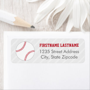 Étiquette Famille grise rouge passionnée de baseball
