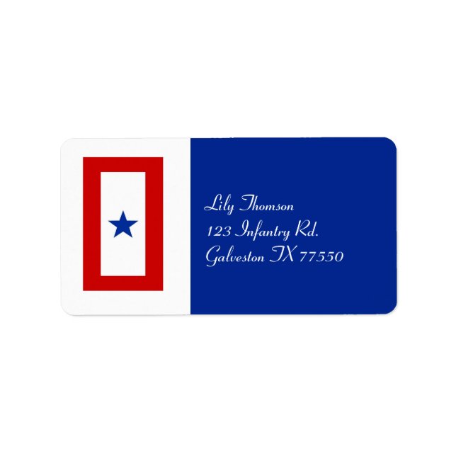 Étiquette Famille militaire Blue Star (Devant)