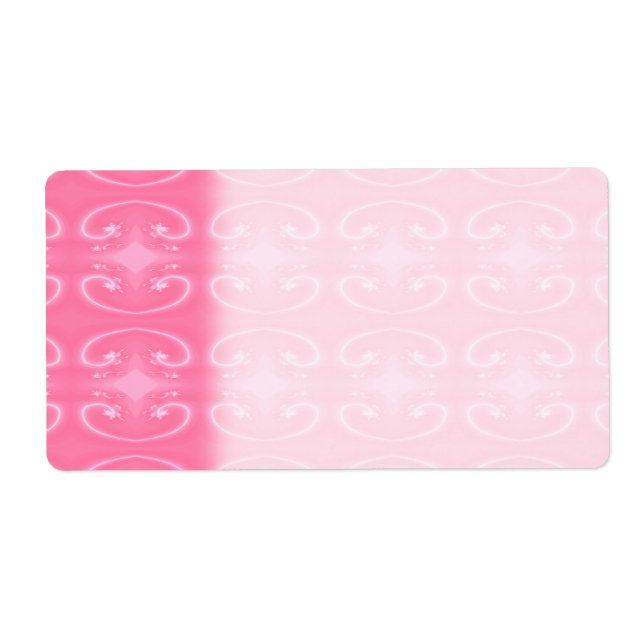 Étiquette Fancy Motif en rose. (Devant)