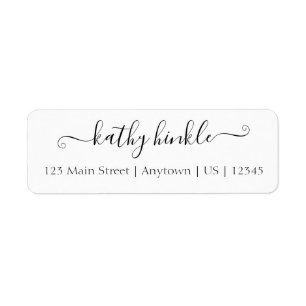 Étiquette Fancy Print Return Address Label