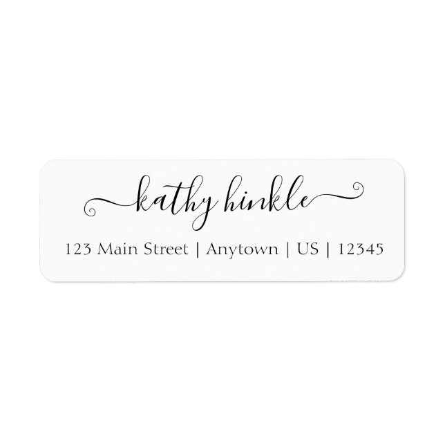Étiquette Fancy Print Return Address Label (Devant)