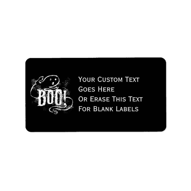 Étiquette Fantôme Boo (Devant)