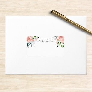 Étiquette Fard Floral Veuillez Livrer au Mariage