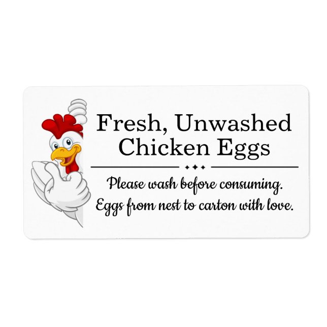 Étiquette Farm Fresh Eggs | Monogram Egg Carton (Devant)