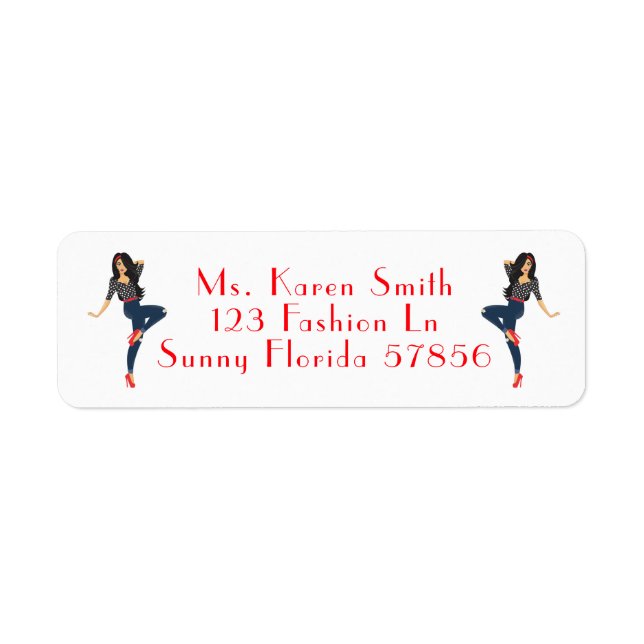 Étiquette Fashion Girl (Devant)