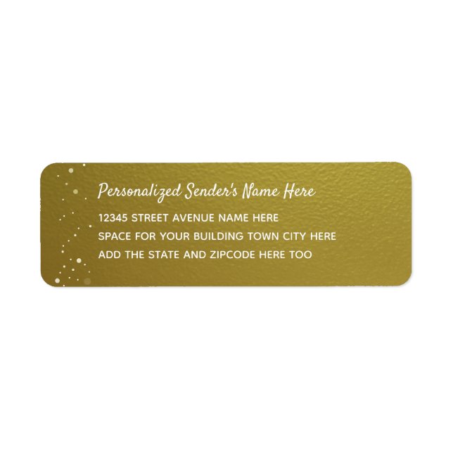 Étiquette Faux d'adresse de retour personnalisée (Devant)