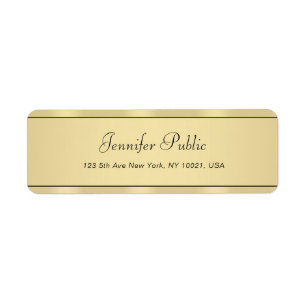 Étiquette Faux Gold Calligraphie Élégant Script à main moder