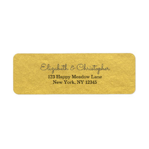 Étiquette Faux Gold Foil Fancy Et Élégant