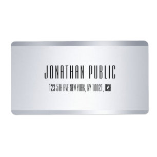 Étiquette Faux modèle minimaliste d'adresse d'expédition en 