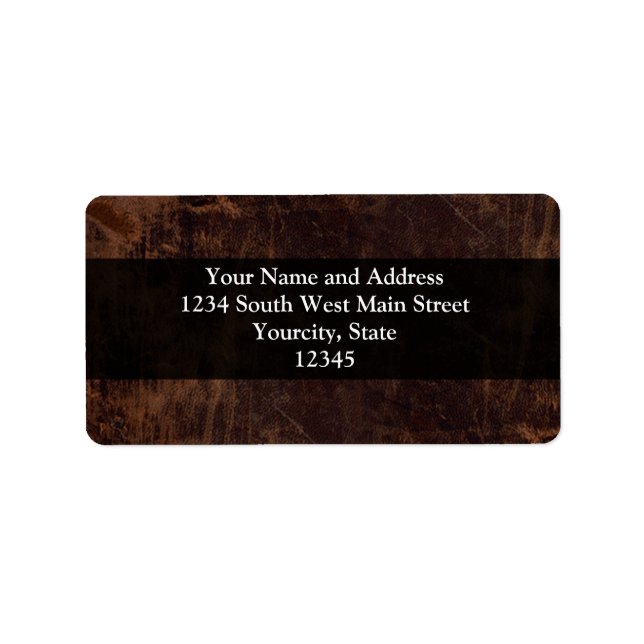 Étiquette Faux Vintage en cuir (Devant)