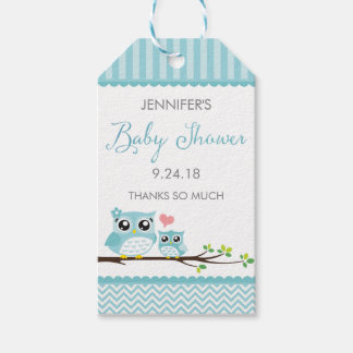 Étiquette Faveur du Baby shower de hibou | Balise 