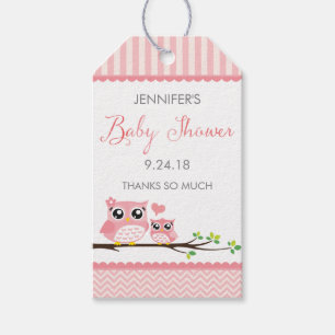 Étiquette Faveur du Baby shower de hibou   Tag de 