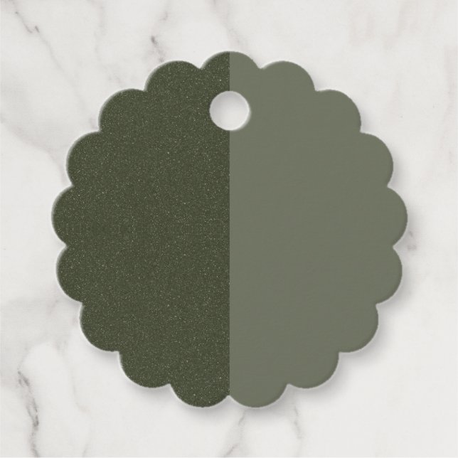Étiquette Favori Deux Tons Vert Mousse – Personnal (Devant)