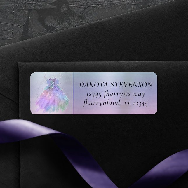 Étiquette Fée Ethereal | Rainbow Pastel Ombre (Créateur téléchargé)