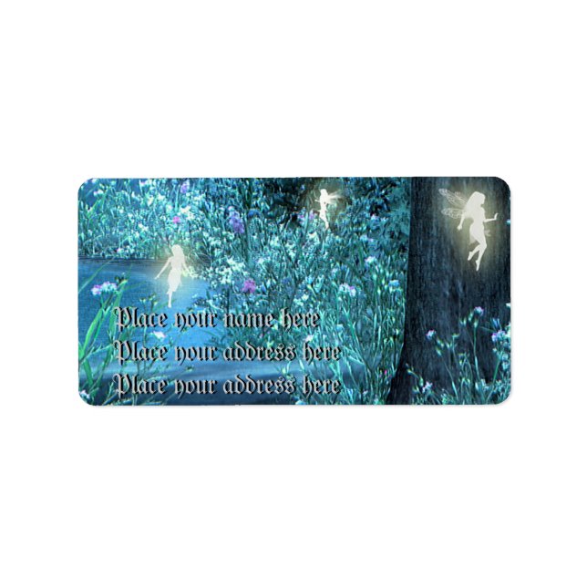 Étiquette fées d'adresse nocturne (Devant)