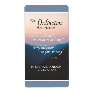 Étiquette Félicitations pour le 50e anniversaire de l'ordina