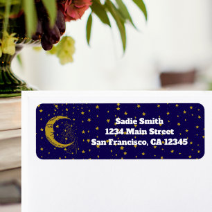 Étiquette Femme céleste Boho Fantaisiste adresse Lune Étoile