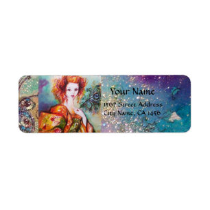 ÉTIQUETTE FEMME ROMANTIQUE AVEC PÂTE DE PEACOCK ÉCLANTE