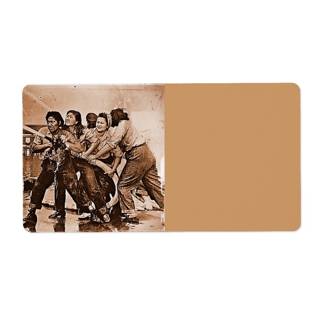 Étiquette Femmes pompiers Pearl Harbor 7 décembre (Devant)