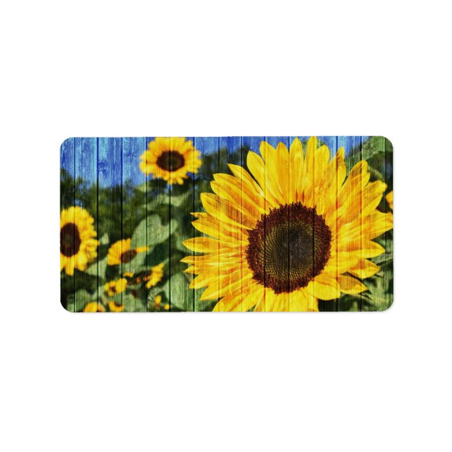 Étiquette Fence painted de Sunflowers (Devant)
