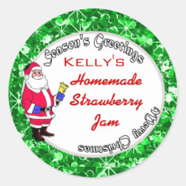 Étiquette Festif de Noël vert