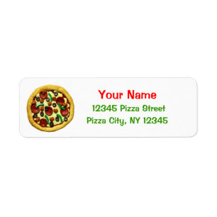 Étiquette Fête d'anniversaire de pizza d'enfants