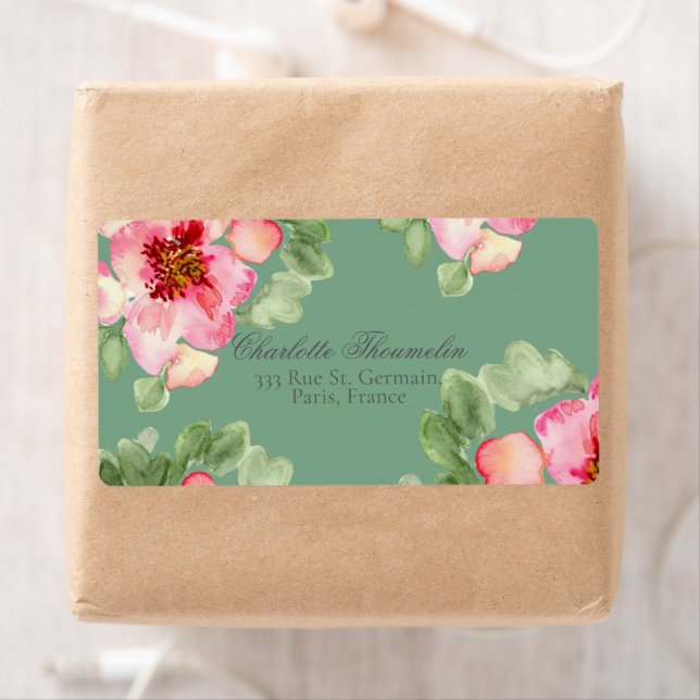 Étiquette Fête de Jardin Floral Fabuleux pour Enterrement de (En situation)