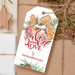 Étiquette Fête de Noël de Noël de Noël de biscuits<br><div class="desc">Laissez vos cadeaux de Noël se démarquer cette année avec cette étiquette de biscuits d'amour. Ce mignon logo de fête est parfait pour ajouter une touche personnelle à vos cadeaux de Noël! Customisez ces étiquettes avec vos noms et faites une belle touche finale sur tous vos cadeaux!</div>
