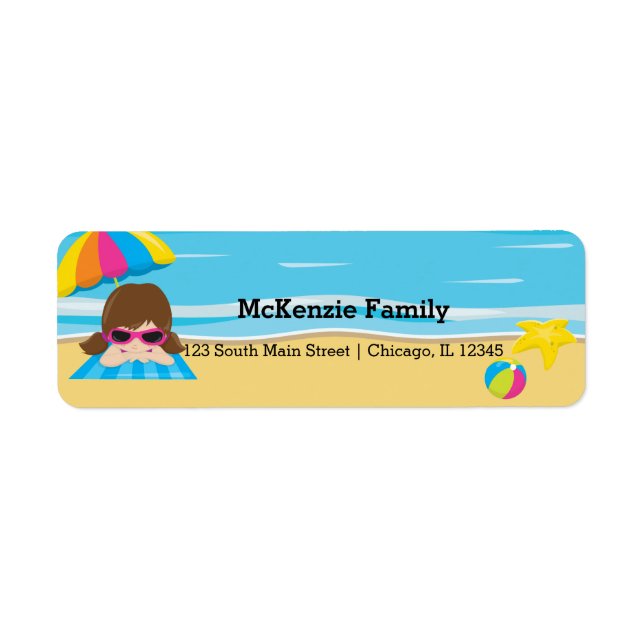 Étiquette Fête de plage (Devant)