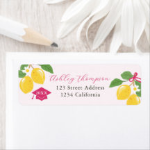 Fête de remise des diplômes Citron Rose