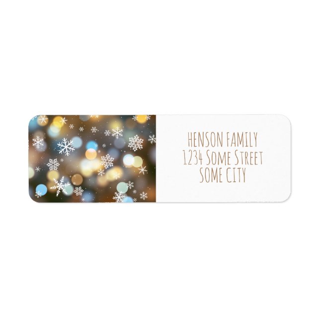 Étiquette Fête des lumières Bokeh Noël (Devant)