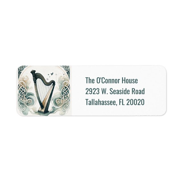 Étiquette Fête traditionnelle de la harpe celtique St Patric (Devant)