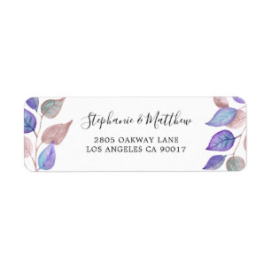 Étiquette Feuillage d'aquarelle moderne peint en feuilles vi