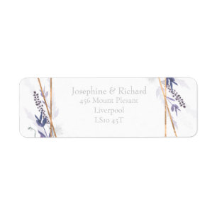 Étiquette Feuillage rustique, été Adresse de retour