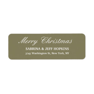 Étiquette Feuille de famille du message de Noël Joyeux de co