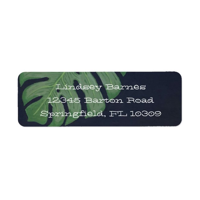 Étiquette Feuille de Monstera (Devant)