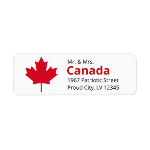 Étiquette Feuille d'érable du Canada Fière et libre Patrioti