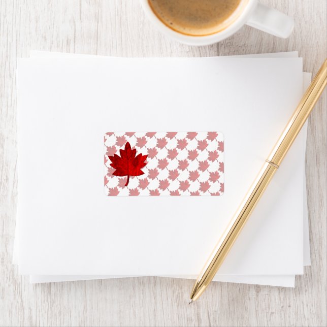 Étiquette Feuille d'érable du Canada par Shirley Taylor (En situation)