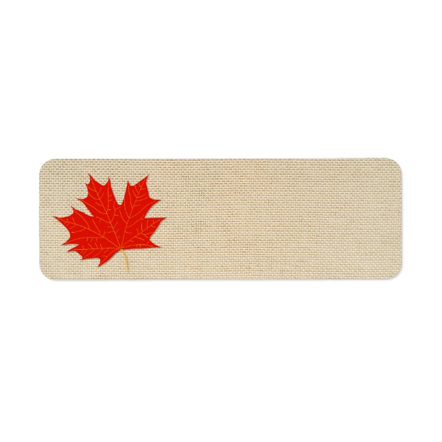 Étiquette Feuille d'érable rouge (Devant)