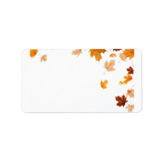 Étiquette feuille jaune